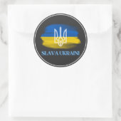 Slava Ukraine Flag Ronde Sticker (Tas)