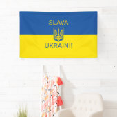Slava Ukraine glorie Oekraïense oorlogssymbool pat Spandoek (Insitu)