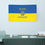 Slava Ukraine glorie Oekraïense oorlogssymbool pat Spandoek (Beurs)