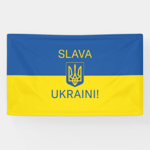 Slava Ukraine glorie Oekraïense oorlogssymbool pat Spandoek
