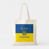 Slava Ukraine glorie Oekraïense oorlogssymbool pat Tote Bag (Achterkant)