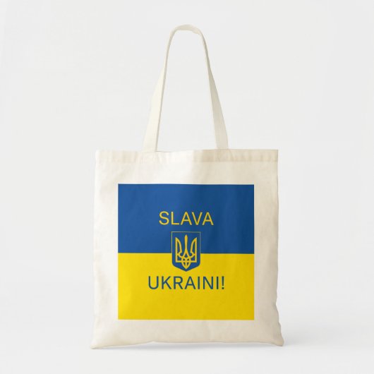 Slava Ukraine glorie Oekraïense oorlogssymbool pat Tote Bag (Voorkant)
