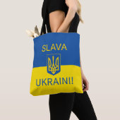Slava Ukraine glorie Oekraïense oorlogssymbool pat Tote Bag (Dichtbij)