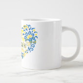 Slava Ukraine Glory naar Oekraïne groot hart Grote Koffiekop (Rechts)
