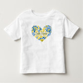 Slava Ukraine Glory naar Oekraïne groot hart  Kinder Shirts (Voorkant)