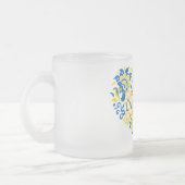 Slava Ukraine Glory naar Oekraïne groot hart Matglas Koffiemok (Links)