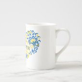 Slava Ukraine Glory naar Oekraïne groot hart Porselein Kop (Rechts)