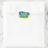 Slava Ukraine, Glory naar Oekraïne Ronde Sticker (Tas)