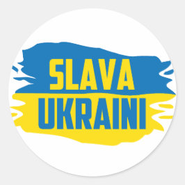 Slava Ukraine, Glory naar Oekraïne Ronde Sticker