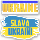 Slava Ukraine, Glory naar Oekraïne Sticker (Voorkant)