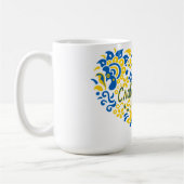 Slava Ukraine Glory to Ukraine big hart Coffee Mu Koffiemok (Links)