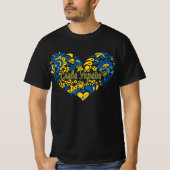 Slava Ukraine Glory to Ukraine big hart T-Shirt (Voorkant)