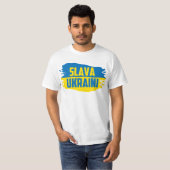 Slava Ukraine, Glory to Ukraine T-Shirt (Voorkant volledig)