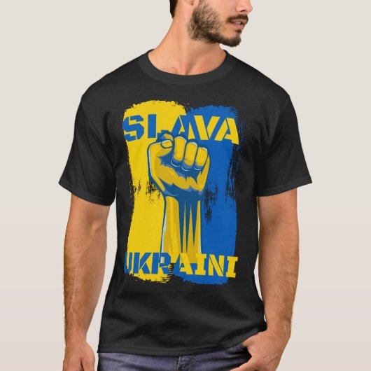 Slava Ukraine - Glory to Ukraine T-shirt (Voorkant)