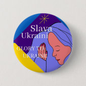 Slava Ukraine Ronde Button 5,7 Cm (Voorkant)