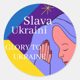 Slava Ukraine Ronde Sticker