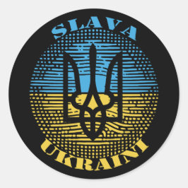 Slava Ukraine Ronde Sticker