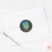 Slava Ukraine Shield Yellow Ronde Sticker (Envelop)