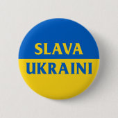 Slava Ukraine slava oekraïne Button vlag Oekraïne (Voorkant)