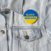 Slava Ukraine slava oekraïne Button vlag Oekraïne (In situ)