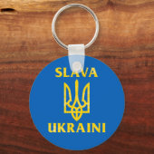 Slava Ukraine slava okrayini Oekraïense vlag Sleutelhanger (Voorkant)