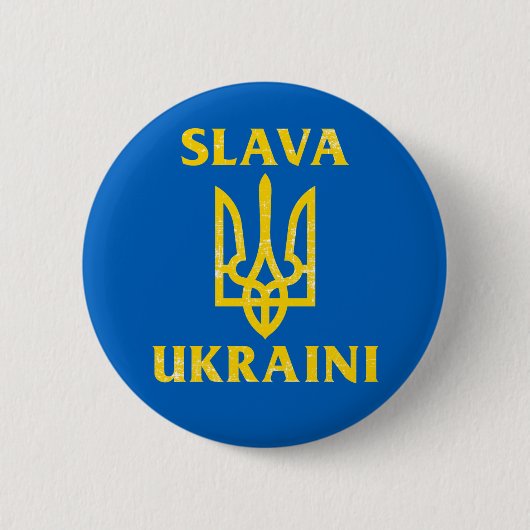 Slava Ukraine slava okrayini Ukraine vlag Button (Voorkant)