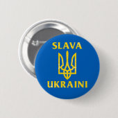 Slava Ukraine slava okrayini Ukraine vlag Button (Voorkant /achterkant)