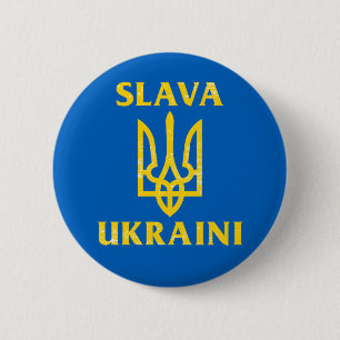 Slava Ukraine slava okrayini Ukraine vlag Button