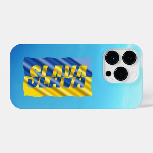 Slava Ukraine Slava Ukraine Glory naar Oekraïne iPhone Hoesje (Achterkant horizontaal)