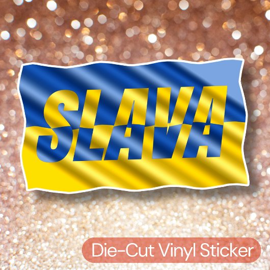 Slava Ukraine, sta met Oekraïne, vrede, geen oorlo Sticker