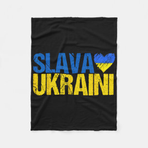Slava Ukraïni Eer aan Oekraïne Fleece Deken