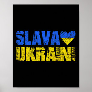 Slava Ukraini Eer aan Oekraïne  Poster