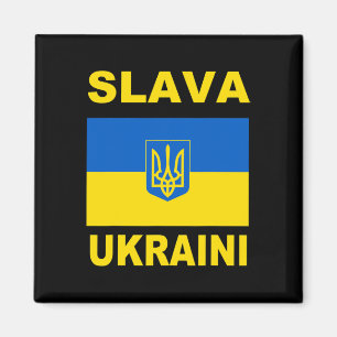 Slava Ukraini Eer aan Oekraïne Steun Oekraïense vl Magneet