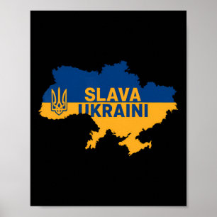 Slava Ukraini Eer aan Oekraïne T-shirt Ondersteun  Poster