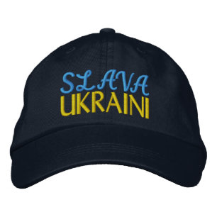 SLAVA UKRAINI "Glorie aan Oekraïne" Blauw Geel Mar Geborduurde Pet