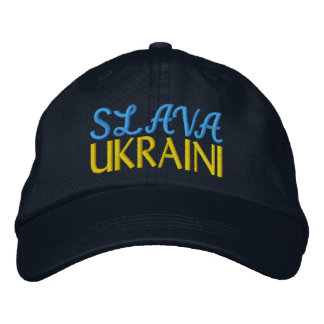 SLAVA UKRAINI "Glorie aan Oekraïne" Blauw Geel Mar Geborduurde Pet