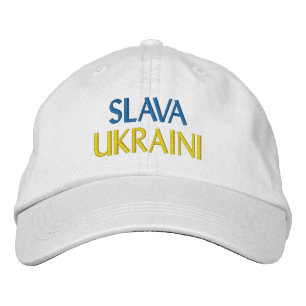SLAVA UKRAINI "Glorie aan Oekraïne" Blauw Geel Wit Geborduurde Pet