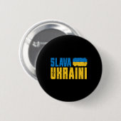 Slava Ukraini Glory To Ukraine Flag Ukrainian Wome Ronde Button 5,7 Cm (Voorkant /achterkant)