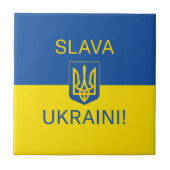 Slava Ukraini glory Ukraine war peace symbol patri Tegeltje (Voorkant)