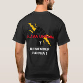 SLAVA UKRAINI HERINNERT BUCHA T-Shirt (Achterkant)