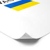 Slava Ukraini Met Oekraïense Vlag Poster (Hoek)