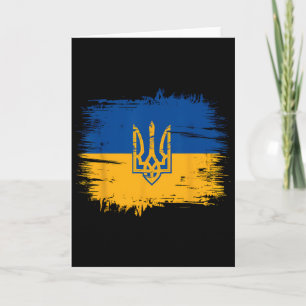 Slava Ukraini Oekraïne Vlag Kleuren Vervuild Retro Kaart