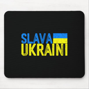 Slava Ukraini Oekraine Vlag Kleuren Vervuild Slava Muismat