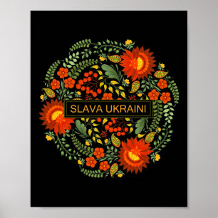 Slava Ukraini Petrykivka Schilderkunst-eer aan Oek Poster