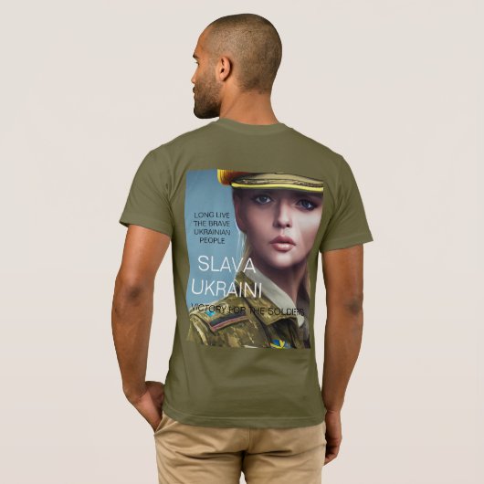 SLAVA UKRAINI T-SHIRT (Achterkant volledig)