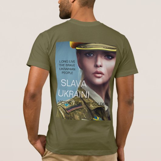 SLAVA UKRAINI T-SHIRT (Achterkant)