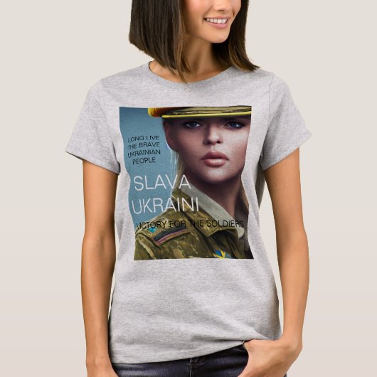 SLAVA UKRAINI T-Shirt (Voorkant)
