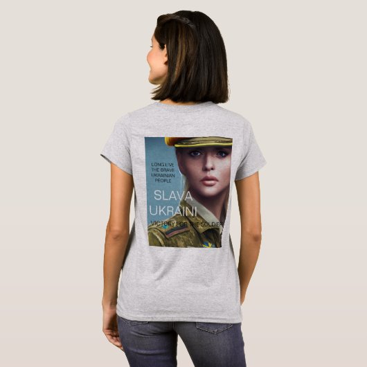 SLAVA UKRAINI T-Shirt (Achterkant volledig)