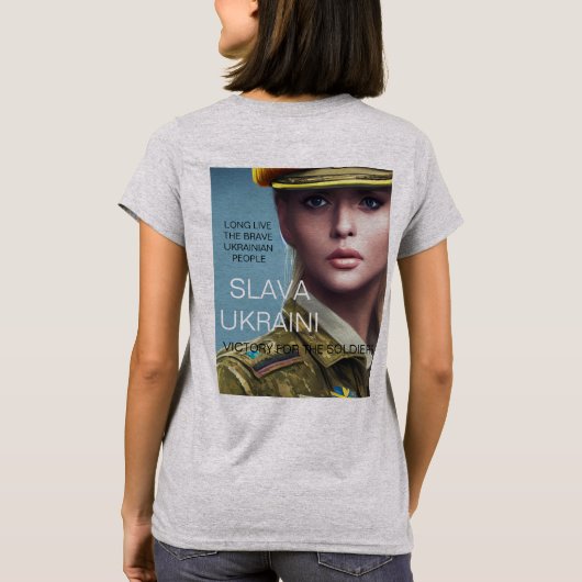 SLAVA UKRAINI T-Shirt (Achterkant)