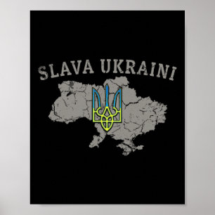 Slava Ukraini T-shirt Oekraine Militair Oekraïens  Poster